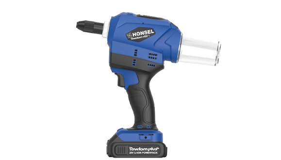 Battery powered rivet gun for blind rivets Rivdom eBZ ZERO